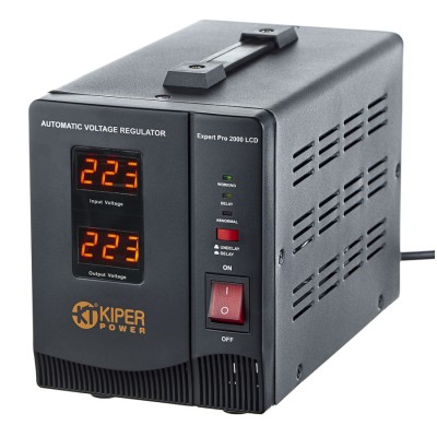 Стабилизатор напряжения Kiper Power Expert Pro 2000 LCD (2000VA/1200W) - гарантия до 5 лет фото 1 Стабилизатор напряжения Kiper Power Expert Pro 2000 LCD (2000VA/1200W) фото 1