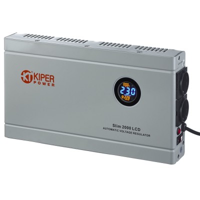 Стабилизатор напряжения Kiper Power Slim 2000 LCD (2000VA/1200W) - гарантия до 5 лет фото 1 Стабилизатор напряжения Kiper Power Slim 2000 LCD (2000VA/1200W) фото 1