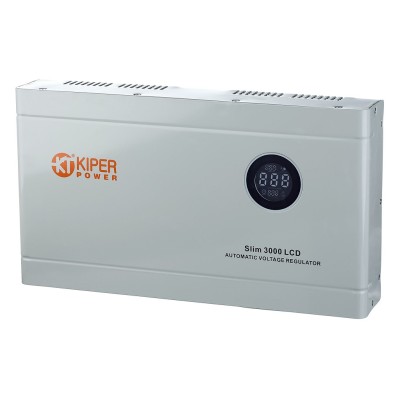 Стабилизатор напряжения Kiper Power Slim 3000 LCD (3000VA/1800W) - гарантия до 5 лет фото 1 Стабилизатор напряжения Kiper Power Slim 3000 LCD (3000VA/1800W) фото 1
