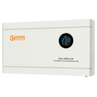 Купить Стабилизатор напряжения Kiper Power Slim 3000 LCD (3000VA/1800W) в магазине Mirkotlov.by (Мир Котлов) - отличное качество. Купить Стабилизатор напряжения Kiper Power Slim 3000 LCD (3000VA/1800W)