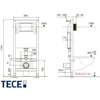 Инсталляция для унитаза TECEspring S955104 Инсталляция для унитаза TECEspring S955104
