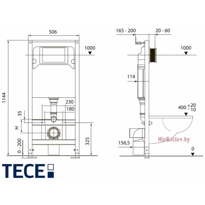 Инсталляция для унитаза TECEspring S955203