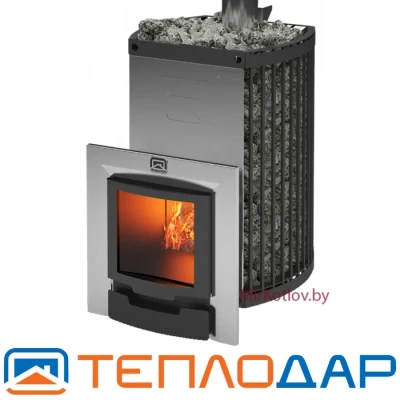 Печь для бани Теплодар Домна-Сетка 20 ЛК Панорама