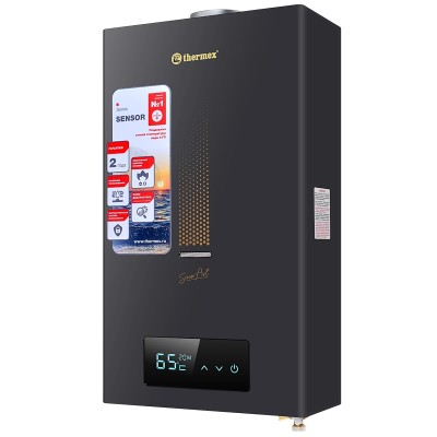 Газовая колонка THERMEX SENSOR S 20 MD (Art Black) - гарантия до 5 лет фото 1 Газовая колонка THERMEX SENSOR S 20 MD (Art Black) фото 1