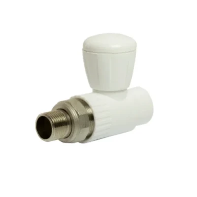 Кран радиаторный шаровый 20-1/2" прямой белый EVER PLAST