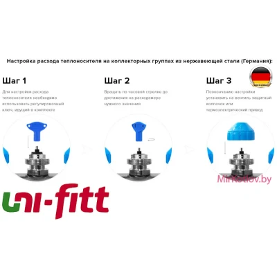 Коллектор (Гребенка) Uni-Fitt 456W4307 - 7 выходов (Рад. отопл.)