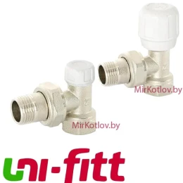 Комплект ручных радиаторных кранов Uni-Fitt (угловые) Комплект ручных радиаторных кранов Uni-Fitt (угловые)