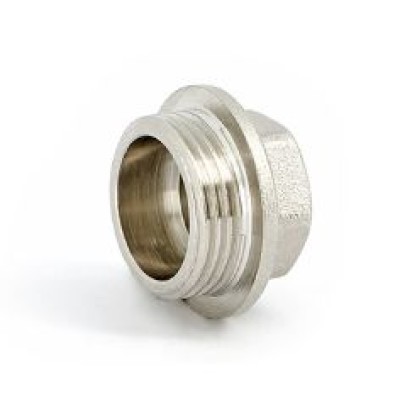 Заглушка с наружной резьбой Uni-Fitt 608N2000, НР 1/2", никелированная