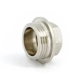 Заглушка с наружной резьбой Uni-Fitt 608N2000, НР 1/2", никелированная