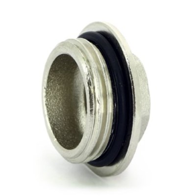 Заглушка с наружной резьбой Uni-Fitt 609N4000, 1" НР, с прокладкой o-ring, латунь