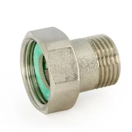 Соединение с накидной гайкой Uni-Fitt 624N4500, ВР 1х1 1/4", с плоским уплотнением, редукционное, никелированное