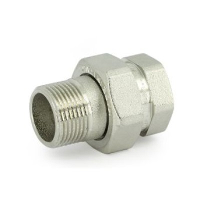 Прямое разъемное соединение "американка" Uni-Fitt 650N3000, ВР-НР 3/4", с уплотнением o-ring, никелированное Прямое разъемное соединение "американка" Uni-Fitt 650N3000, ВР-НР 3/4", с уплотнением o-ring, никелированное