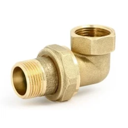 Угловое разъемное соединение "американка" Uni-Fitt 652G2000, ВР-НР 1/2", с плоским уплотнением