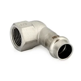 Угольник переходной однораструбный с внутренней резьбой Uni-Fitt 784S2200 1/2"×18 мм, пресс-обжим