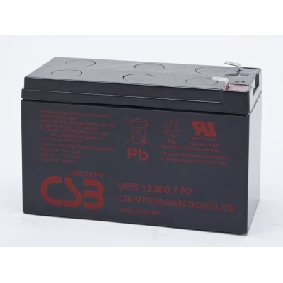 Аккумуляторная батарея CSB UPS 12360 7 F2 12V/7.5Ah фото 1