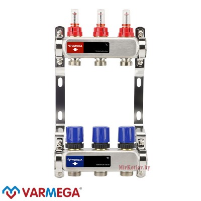 Гребенка (коллектор) Varmega VM15103 ВР 1" 3 контура фото 1