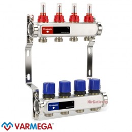 Гребенка (коллектор) Varmega VM15104 ВР 1" 4 контура