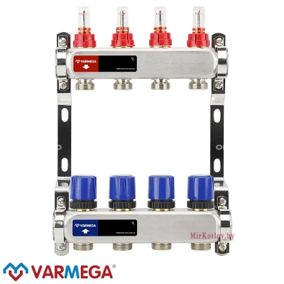 Гребенка (коллектор) Varmega VM15104 ВР 1" 4 контура