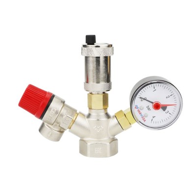 Группа безопасности котла Varmega VMSG02-N006015, 1", латунь, компактная, 1.5 бар