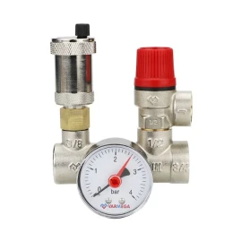 Группа безопасности котла Varmega VMSG04-N006030, 1", никелированная латунь