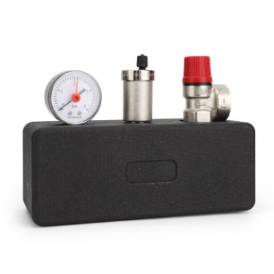 Группа безопасности котла Varmega VMSG06-M306030, 1", 3 бар, сталь, до 100 кВт, с термоизоляцией