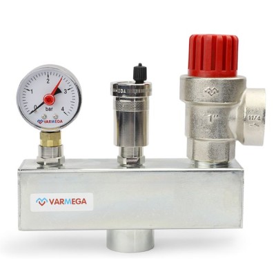 Группа безопасности котла Varmega VMSG07-M006030, 1", сталь, до 200 кВт