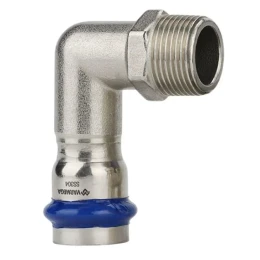 Угольник раструбный Varmega Inox Press с наружной резьбой VM715001504, 15×1/2"