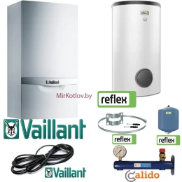 Комплект ЛЮКС Vaillant turboTEC plus VU 242/5-5 + Reflex Aqua AF 150 литров