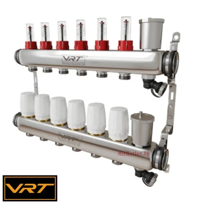 Гребенка (коллектор) VRT 1"х3/4" (евроконус) 2 выхода Гребенка (коллектор) VRT 1"х3/4" (евроконус) 2 выхода