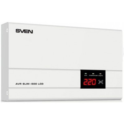 Купить Стабилизатор напряжения SVEN AVR SLIM-500 LCD 