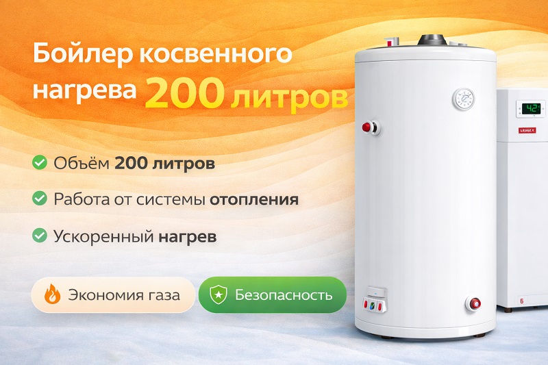 бойлер косвенного нагрева 200 литров