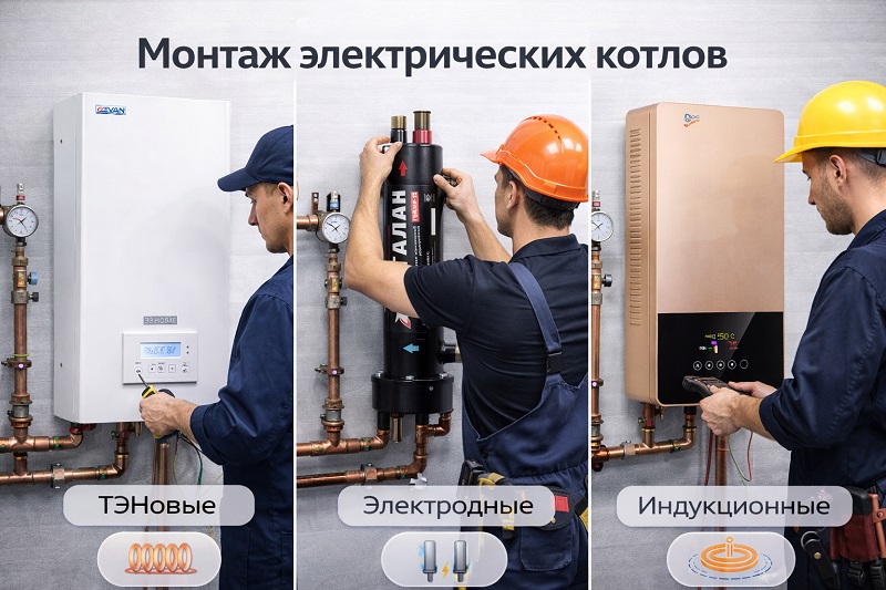 монтаж электрических котлов