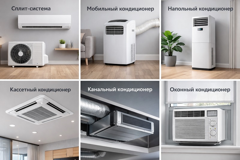 типы кондиционеров
