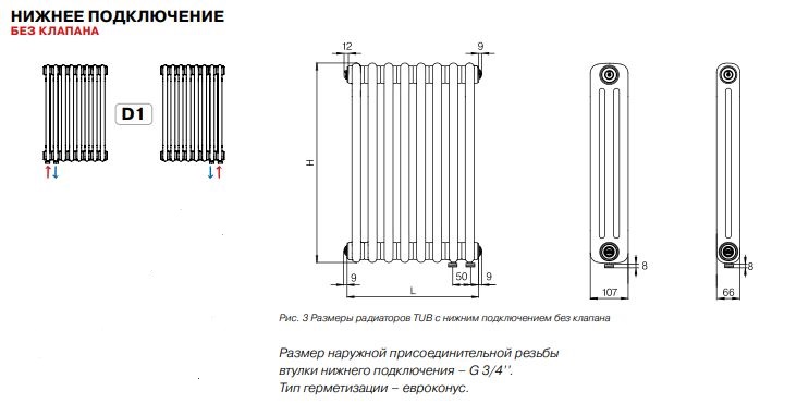 типы подключения RIFAR TUBOG TUB D1