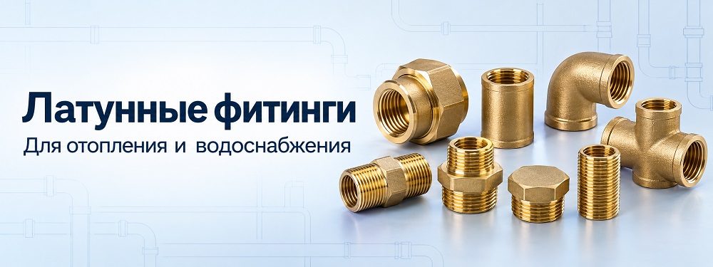 Латунные резьбовые фитинги для отопления и водоснабжения